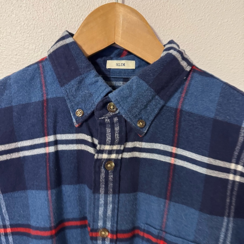 J Crew Elbow Patch Plaid Flannel Button Down Shir… - image 4